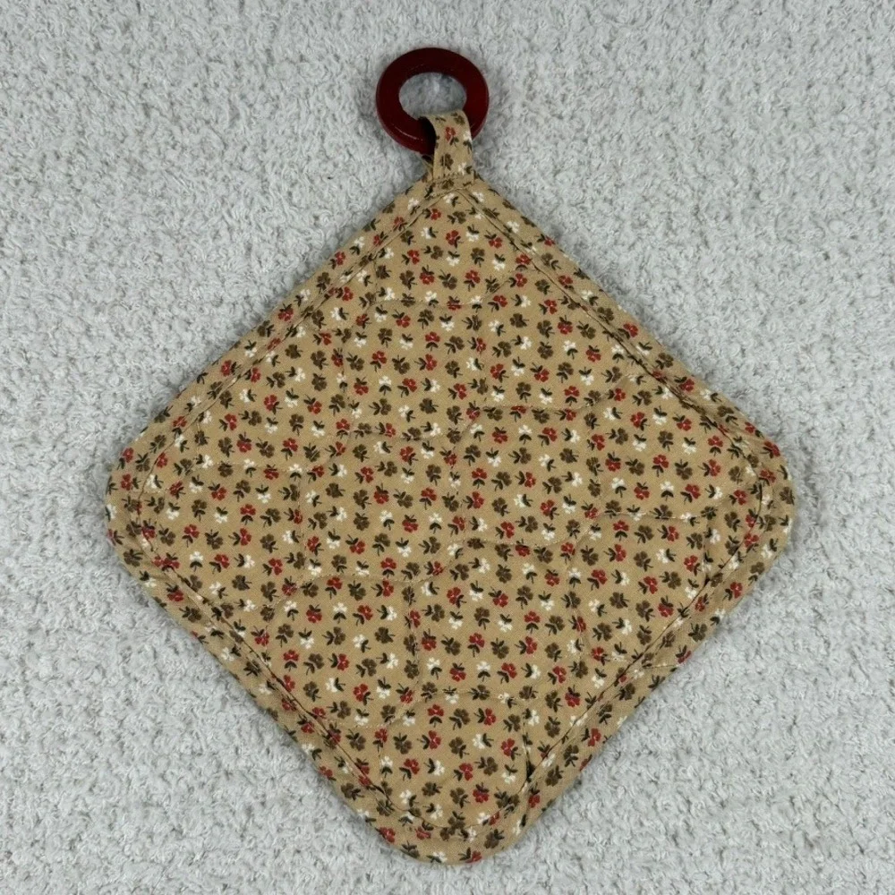 Vintage Franco Apple Jelly Pot Holder Quilted Kitchen Trivet Retro Floral 70s